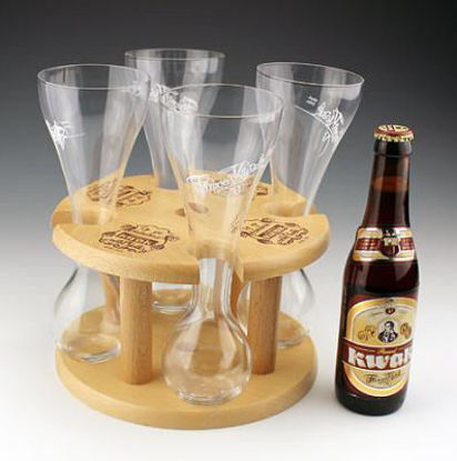 Afbeeldingen van 4x33xl Kwak + houten houder
